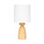 Fynn Natural Wood Table Lamp with White Linen Shade