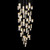 Roan 55 Light Textured Rectangular Glass Gold Pendant-2