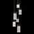 Roan 6 Light Textured Rectangular Glass Black Pendant-2