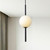 Tarnie Black Solo Opal Sphere Vertical LED Pendant-1