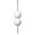 Tarnie Gold Duo Opal Sphere Vertical LED Pendant