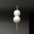 Tarnie Gold Duo Opal Sphere Vertical LED Pendant-2