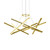Sidna 8 Light Gold Multilinear LED Pendant Chandelier-1
