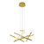 Sidna 8 Light Gold Multilinear LED Pendant Chandelier-5
