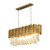 Athabasca Clear Crystal Oval Chandelier - Gloss Gold