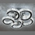 Ceja 5 Ring 3CCT LED Crystal Ceiling Light with Remote - Chrome-2
