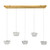 Downey 5 Light 3CCT LED Crystal Pendant - Gold