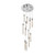 Jiel 15 Light Crystal Stick 3CCT LED Pendant with Remote - Chrome