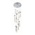 Jiel 15 Light Crystal Stick 3CCT LED Pendant with Remote - Chrome-3