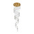 Jiel 30 Light Crystal Stick 3CCT LED Pendant with Remote - Gold