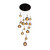 Norwich 15 Light Round Cluster Glass Pendant - Rose Gold-1