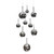 Norwich 9 Light Round Cluster Glass Pendant - Chrome