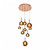 Norwich 9 Light Round Cluster Glass Pendant - Rose Gold-1
