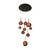 Norwich 9 Light Round Cluster Glass Pendant - Rose Gold-2