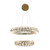 Platte Two Tiered 3CCT LED Ring Crystal Chandelier - Gold