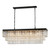 Tajimi Three Tiered 15 Light Crystal Rectangle Chandelier - Black-2