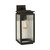 Rinka Black IP44 Rectangular Wall Light - Ribbed Glass-1