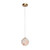 Moju Brushed Gold Alabaster Round Pendant Light-1