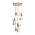 Wulai 15 Light Multi-Coloured Teardrop Glass LED Chandelier-2