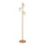 Franceville 3 Light Gold LED Floor Lamp - Amber Glass