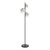 Franceville 3 Light Black LED Floor Lamp - Smoke Glass