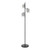 Franceville 3 Light Black LED Floor Lamp - Smoke Glass-2