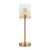Franceville Gold LED Table Lamp - Amber Glass-2
