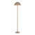 Wavre Twisted Stem Dome Floor Lamp - Gloss Taupe