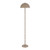 Wavre Twisted Stem Dome Floor Lamp - Gloss Taupe-2