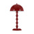 Wavre Twisted Stem Dome Table Lamp - Gloss Red-3