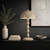 Wavre Twisted Stem Dome Table Lamp - Gloss Taupe-1