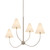 Hefei 4 Light Matt Nickel Branching Chandelier
