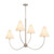 Hefei 4 Light Matt Nickel Branching Chandelier-1