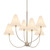 Hefei 6 Light Matt Nickel Branching Chandelier