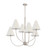 Hefei 6 Light Matt Nickel Branching Chandelier-3