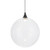 Tyrania Round Glass Black LED Pendant Light - Clear