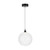 Tyrania Round Glass Black LED Pendant Light - Clear-2