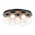 Marcy 7 Light Double Glass Ceiling Light - Matt Black-1