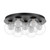 Marcy 7 Light Double Glass Ceiling Light - Matt Black-2