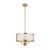 Illiniza 4 Light Textured Glass Pendant Chandelier - Gold-4