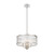 Illiniza 4 Light Textured Glass Pendant Chandelier - Nickel-1