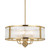 Illiniza 6 Light Textured Glass Pendant Chandelier - Gold