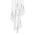 Saori 15 Light Clear Glass LED Cluster Pendant - Chrome