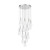 Saori 15 Light Clear Glass LED Cluster Pendant - Chrome-1