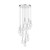 Saori 15 Light Clear Glass LED Cluster Pendant - Chrome-2