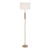 Acapulco Modern Ivory Shade Floor Lamp - Matt Gold