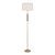 Acapulco Modern Ivory Shade Floor Lamp - Matt Gold-1