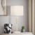 Acapulco Modern Ivory Shade Table Lamp - Glossy Beige-1