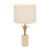 Esparza Beige Travertine Table Lamp - Beige Shade-1