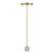 Esplana White Marble Dimmable LED Floor Lamp - Matt Brass